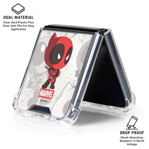 Marvel Deadpool Babypool Galaxy Z Flip6 Clear Case